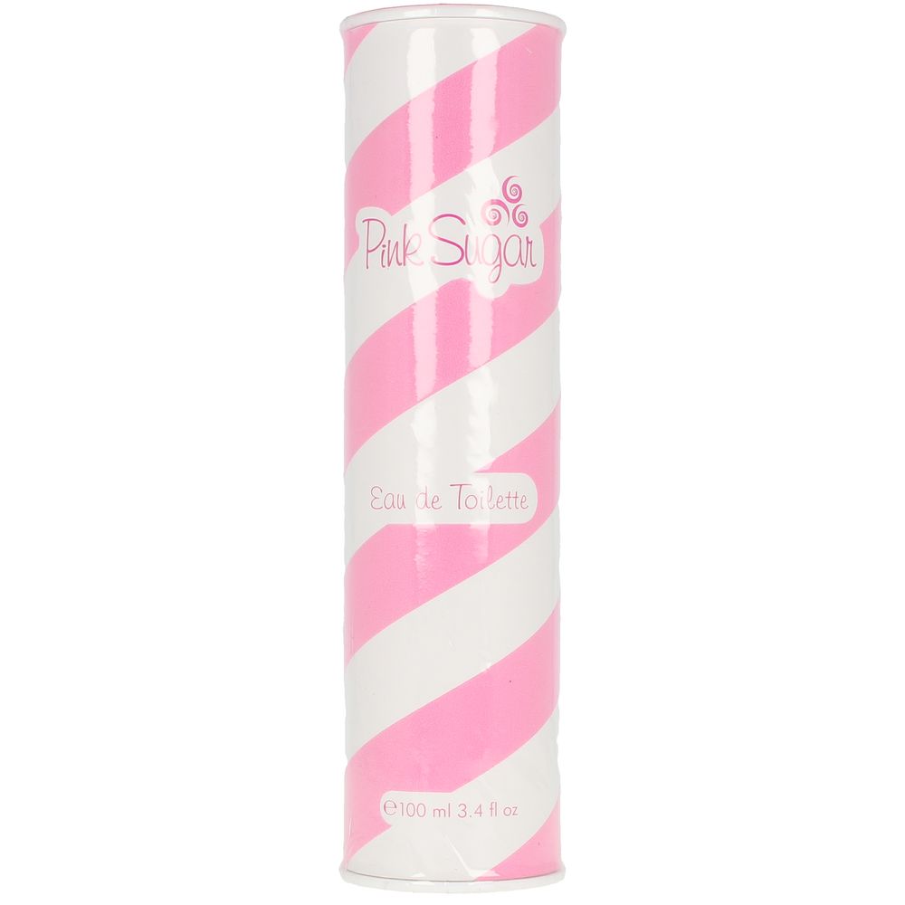 Clear cylindrical glass bottle with pink accents, 50 ml sweet floral‑fruity perfume for Women