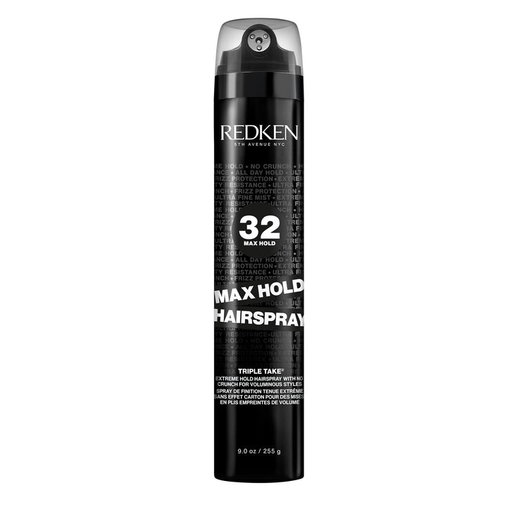 Matte aerosol can of volumising maximum‑hold hairspray, 300 ml, fine mist