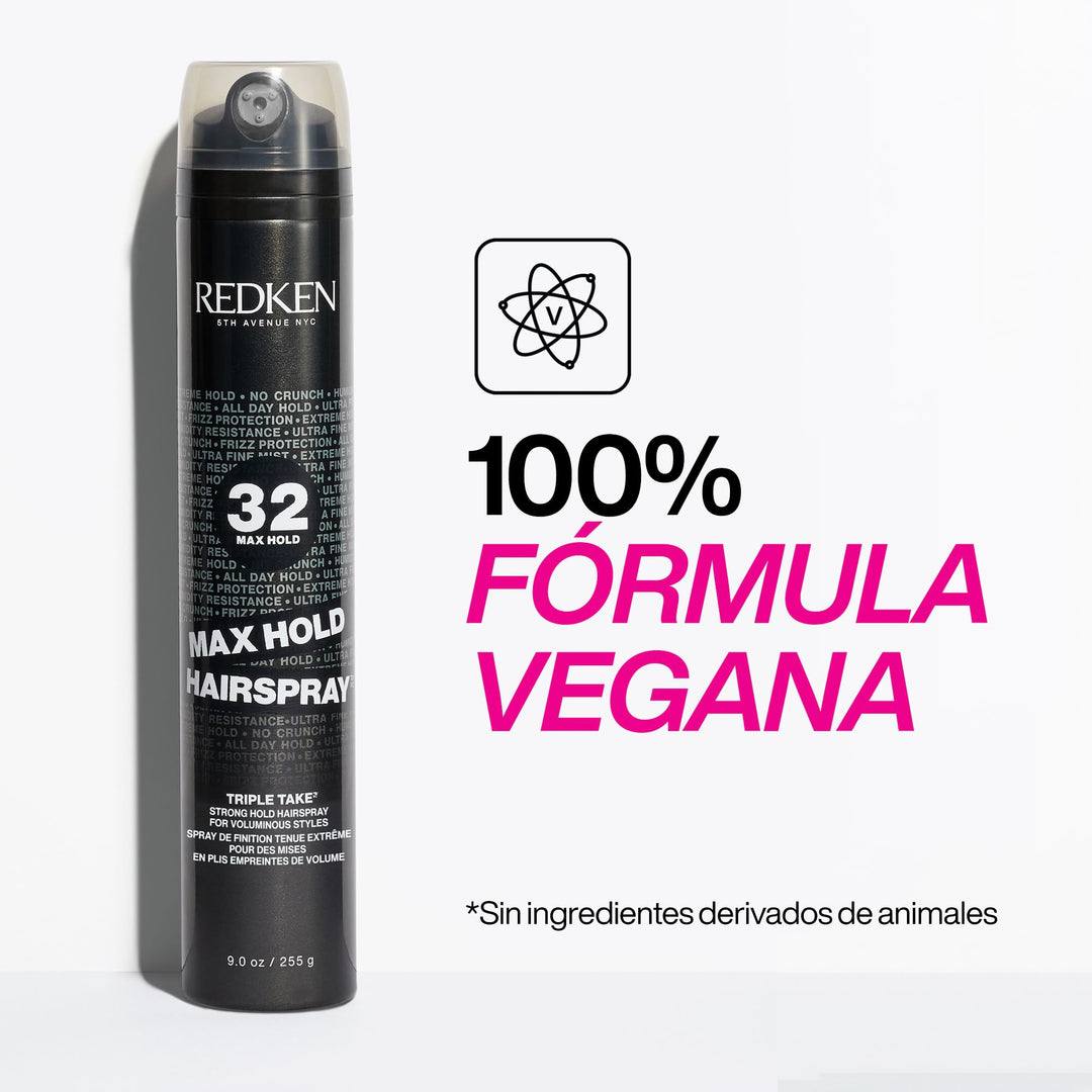 Matte aerosol can of volumising maximum‑hold hairspray, 300 ml, fine mist