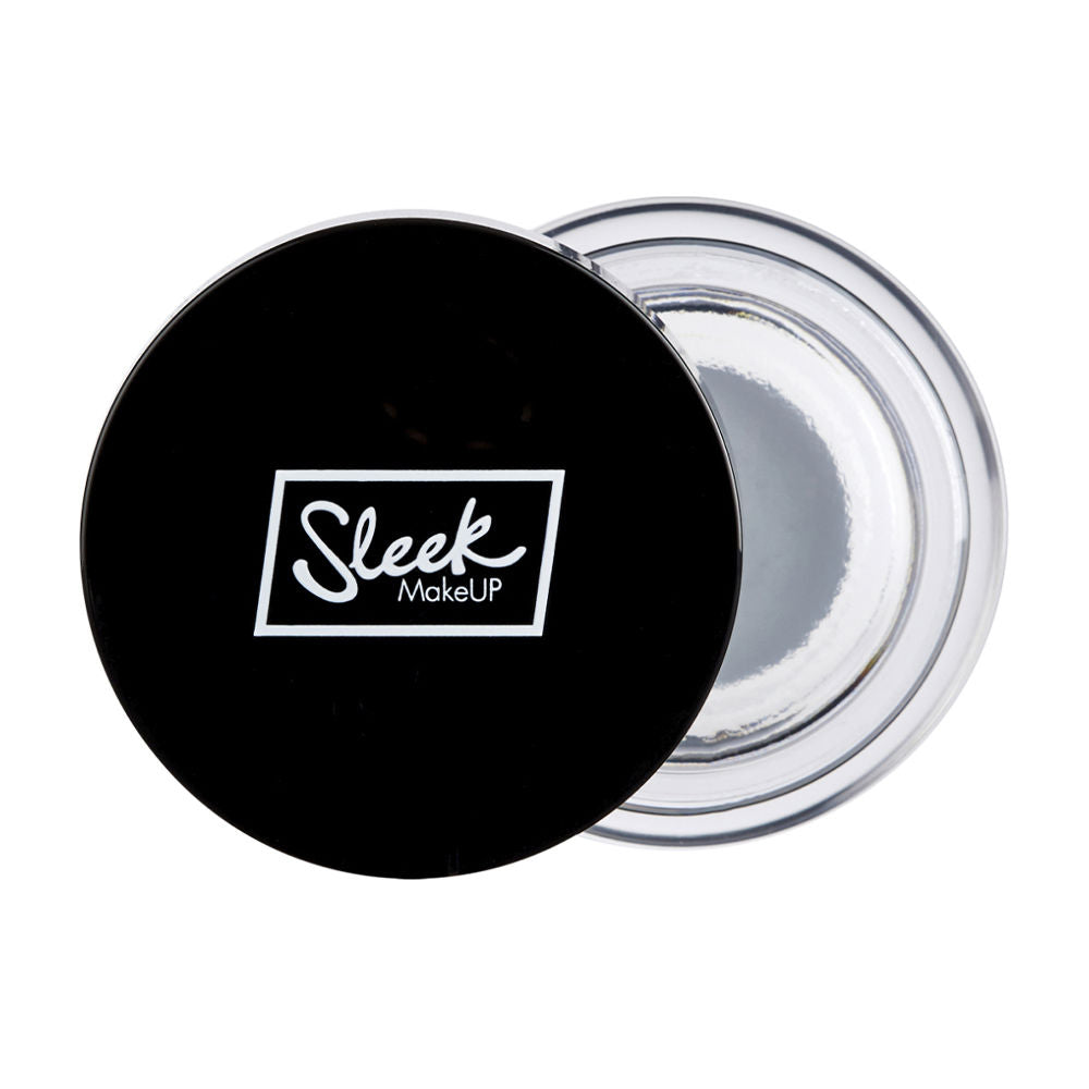 Small transparent brow styling wax pot, clear formula, compact packaging