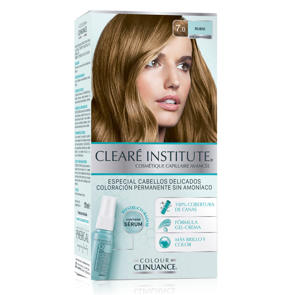 Tube of ammonia-free permanent hair colour cream, shade 7.0 blonde, 1 unit