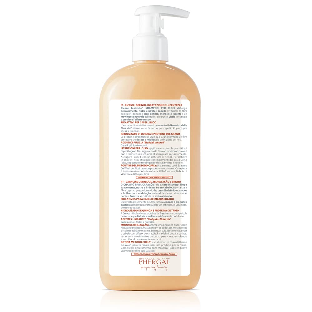 400 ml bottle of curl-defining nourishing shampoo for Unisex curly hair