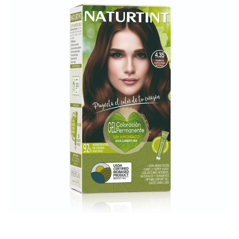 170 ml ammonia-free gel permanent hair colour in cappuccino brown with quinoa mask