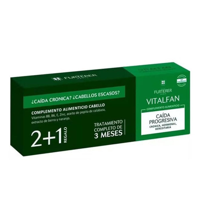 Bottle of 30 hair-support capsules with ingredient list visible
