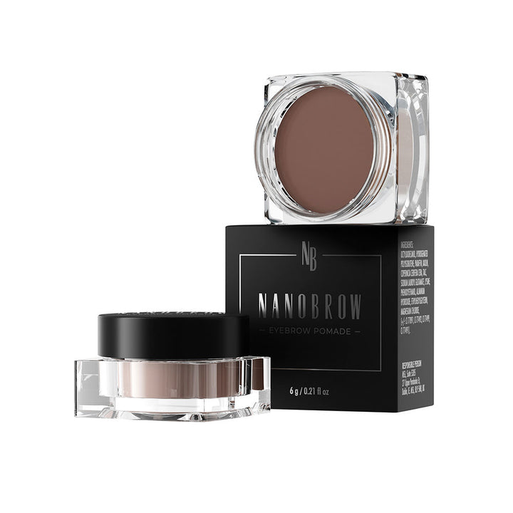6 g dark brown creamy brow pomade in compact, water‑resistant formula