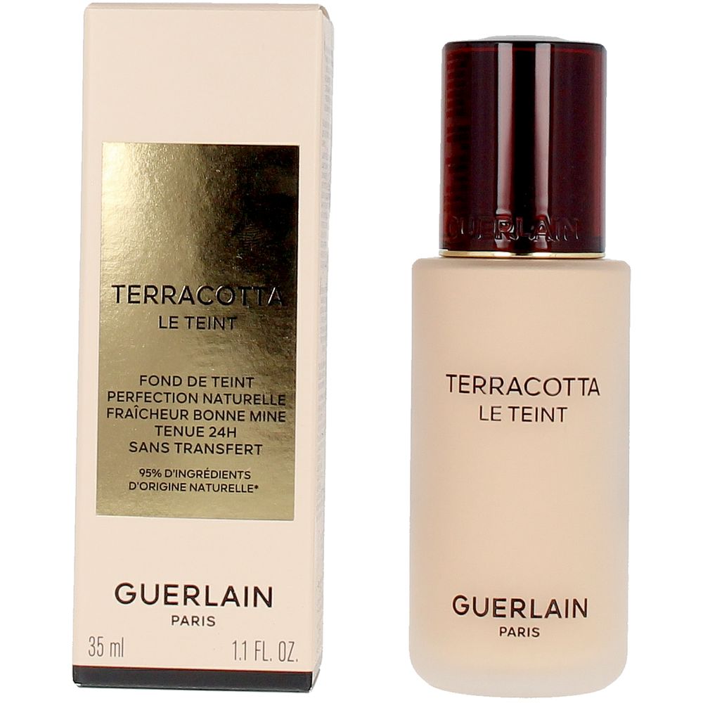 30 ml bottle of liquid foundation, warm neutral shade, pump dispenser