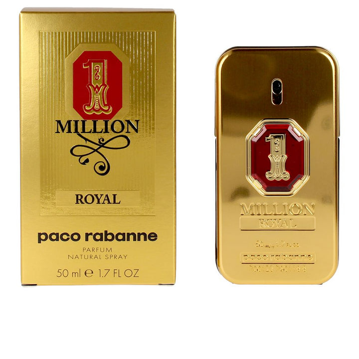 50 ml woody eau de parfum spray for Man, glass bottle with metallic finish