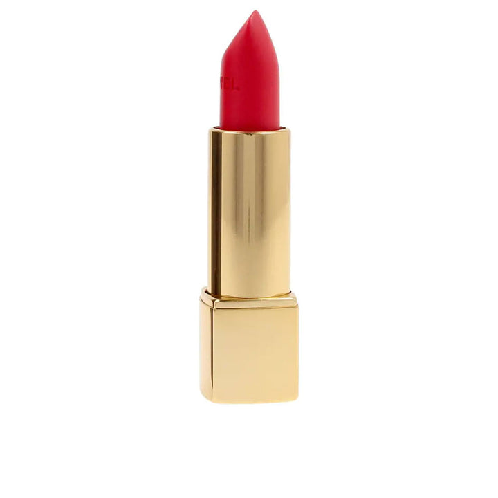 Velvet matte lipstick, 3.5 g, rich rose‑red shade, satin‑matte finish