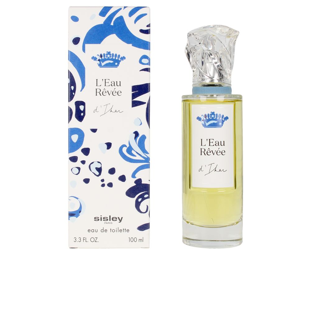Clear glass 100 ml eau de toilette with green‑accent packaging, recyclable box