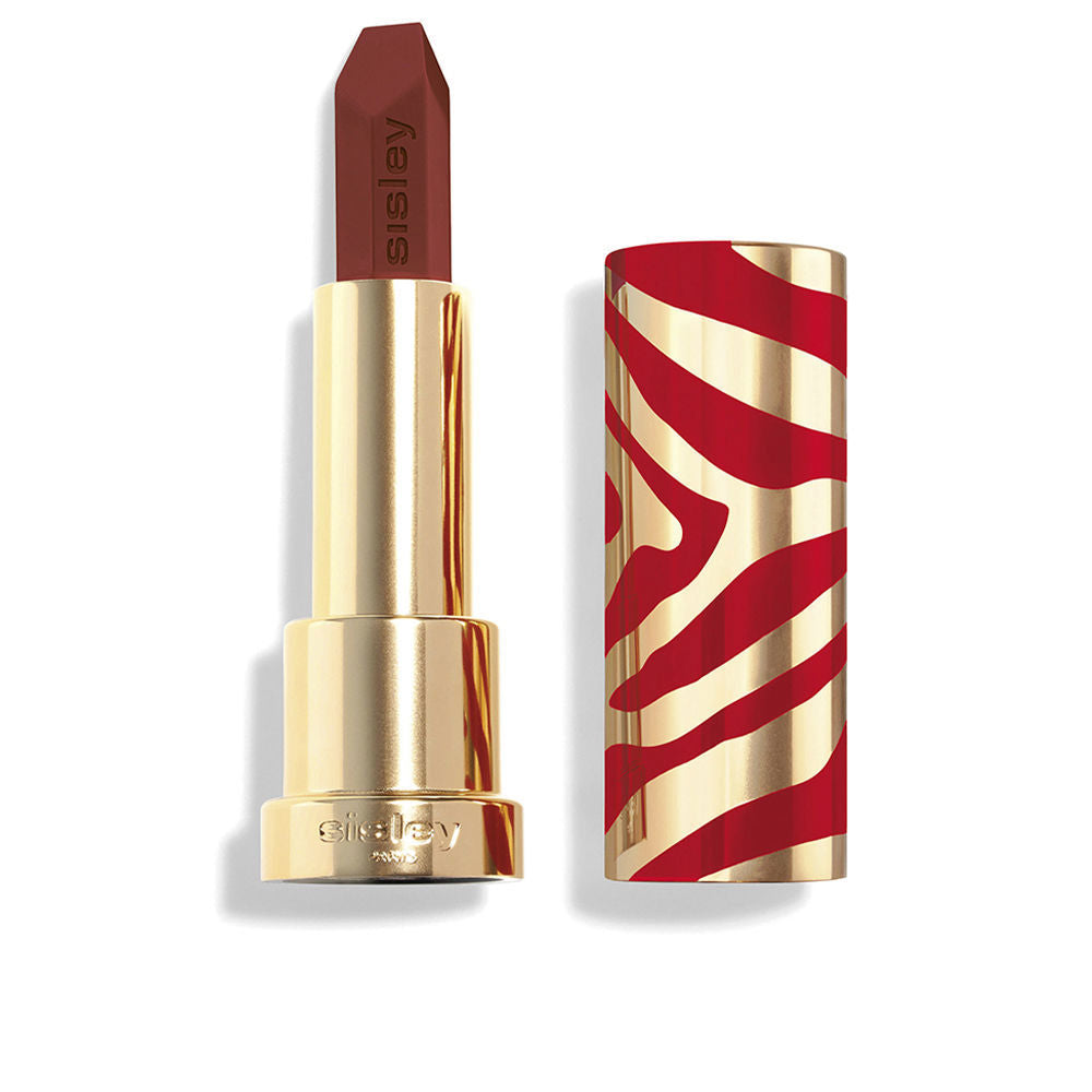Closed lipstick in red‑zebra case, satin beige shade visible, 3.4 g Unisex