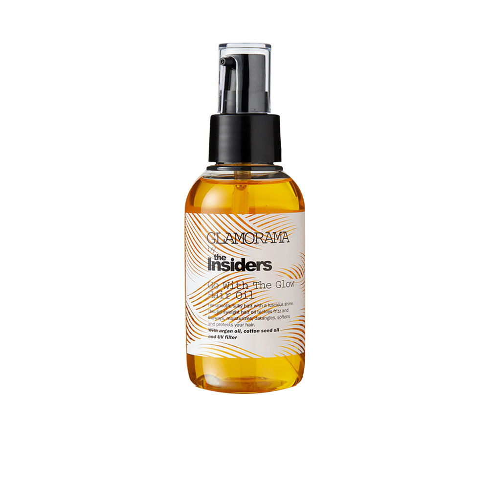 Clear glass bottle of lightweight hair oil, 110 ml, for smoothing and shine