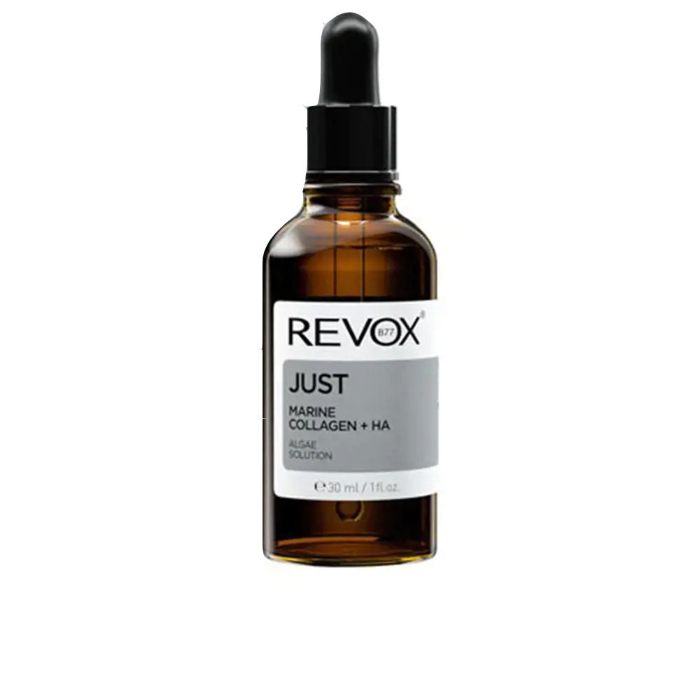 30 ml glass bottle of lightweight marine collagen and hyaluronic serum for Women