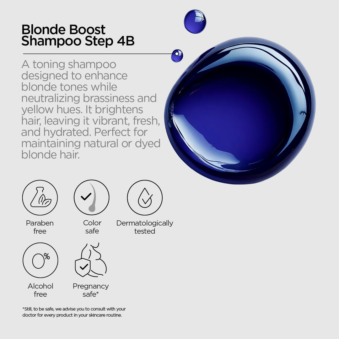 260 ml neutralising shampoo for blonde hair, salon plex step, purple-free