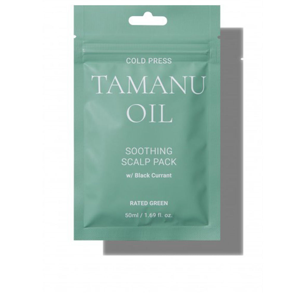 50 ml amber bottle of cold‑pressed tamanu scalp oil with botanical oils and extracts