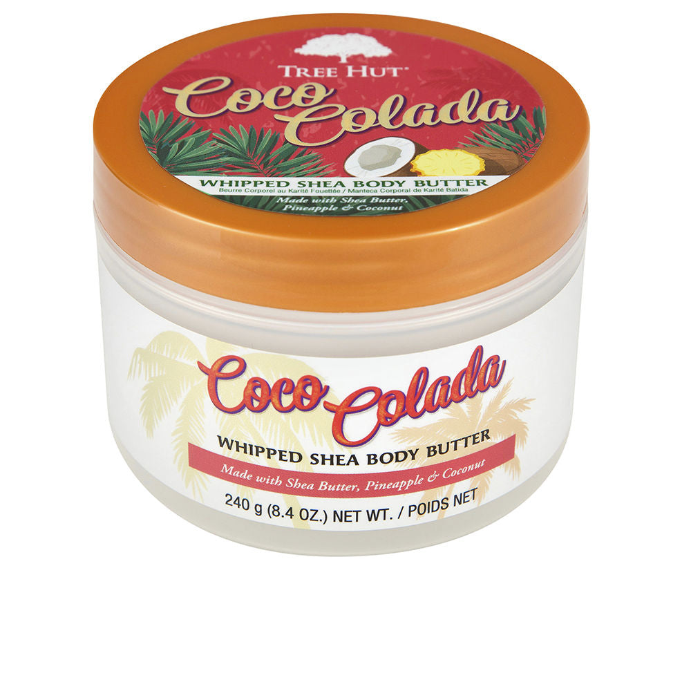 240 g whipped coconut and pineapple body butter in jar, creamy texture