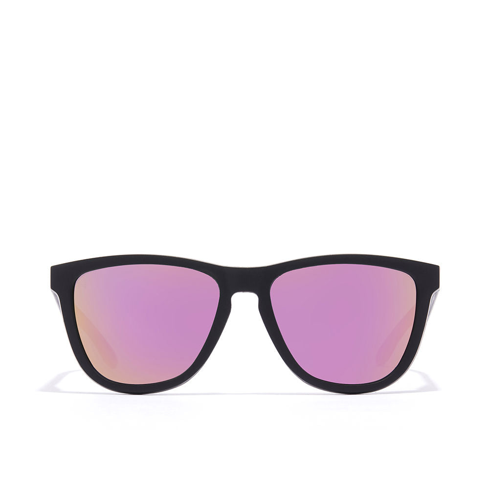 Square black nebula nylon sunglasses with polarised lenses, Unisex, 55.7 mm