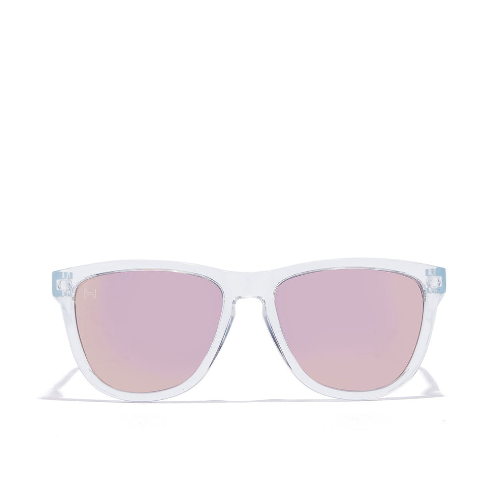 Square Unisex nylon sunglasses with air rose gold frame and polarised lenses