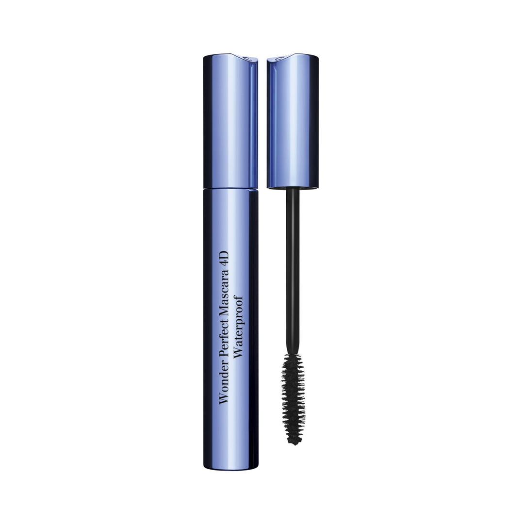Tube of waterproof black mascara with precision brush, 8 ml, Unisex