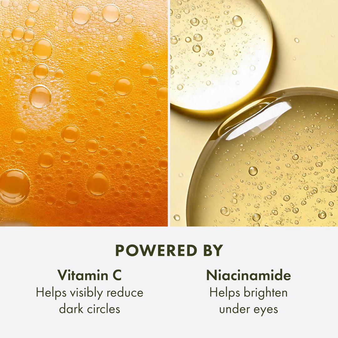 15 ml lightweight brightening eye cream tube, warm illuminating shade