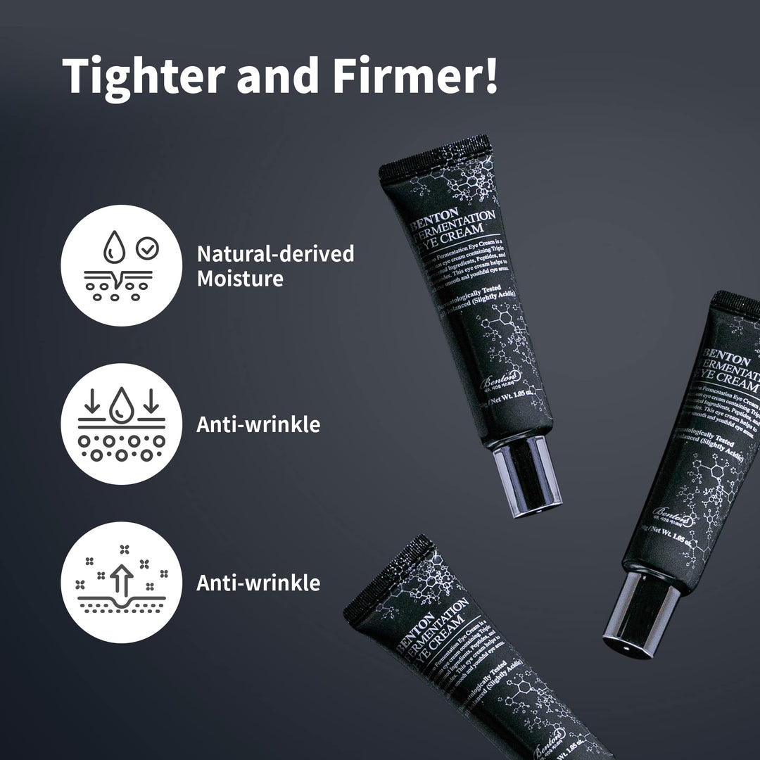 30 ml jar of fermentation eye cream with rich cream texture, peptides and ceramides
