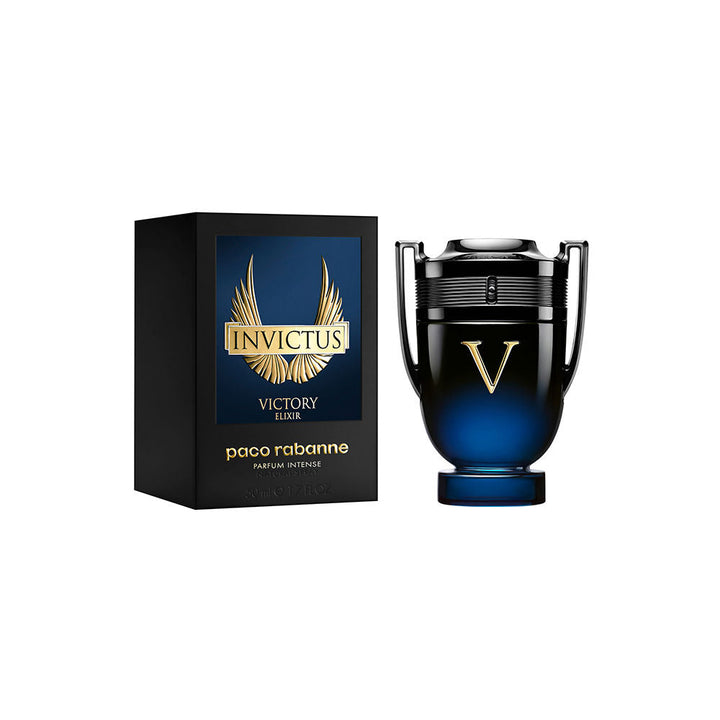 Gold relief bottle of Intense Victory Elixir Parfum, 50 ml spray for Man