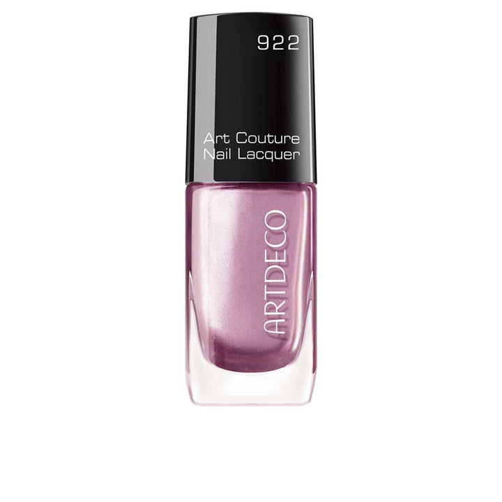 10 ml glossy pink nail lacquer with wide brush and minimalist bottle