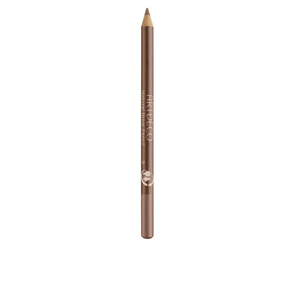 Slim natural brow pencil with wooden casing and recyclable cap, cream shade