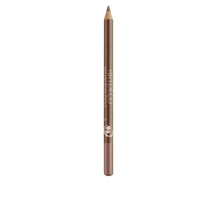 Slim natural brow pencil with wooden casing and recyclable cap, cream shade