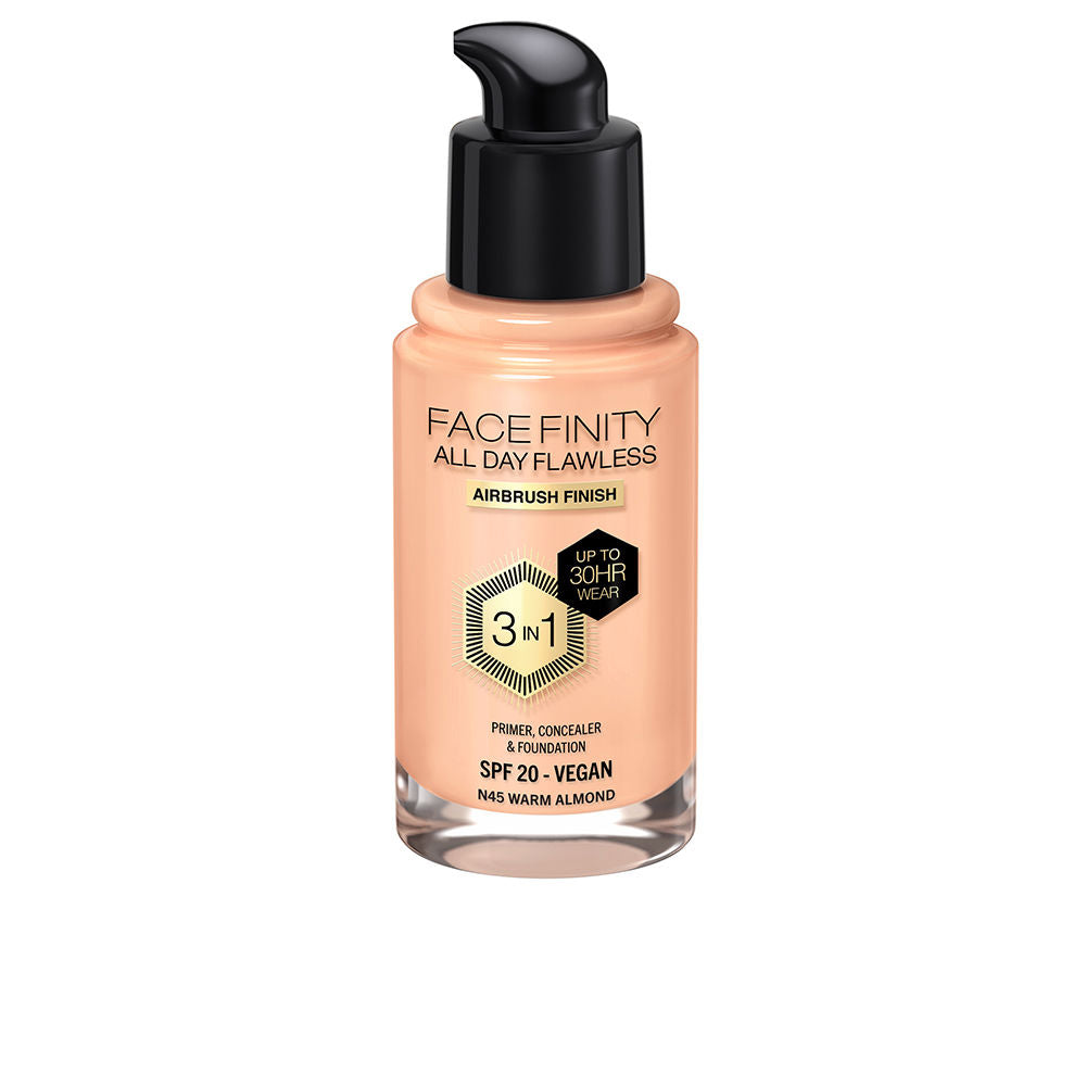 30 ml bottle of liquid matte foundation in N45 Warm Almond, Unisex