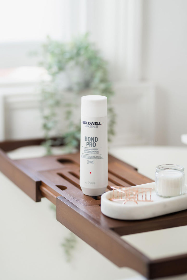 Tall 1000 ml professional bottle of bond-repair fortifying shampoo, white label