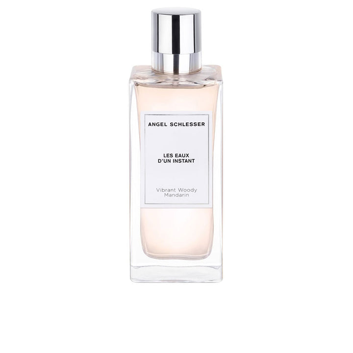 Clear glass bottle of Vibrant Woody Mandarin EDP, 100 ml, Unisex citrus-woody fragrance