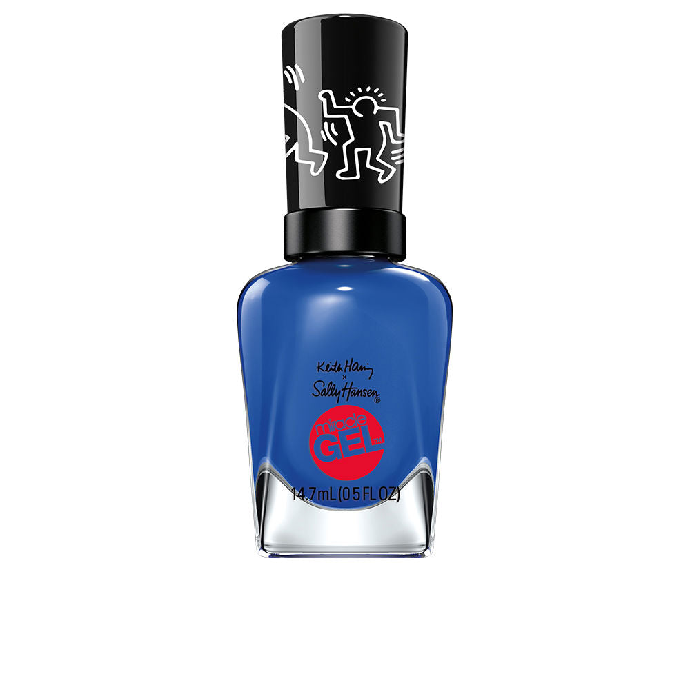 14.7 ml blue gel-effect nail polish bottle labelled Draw Blue, two-step finish