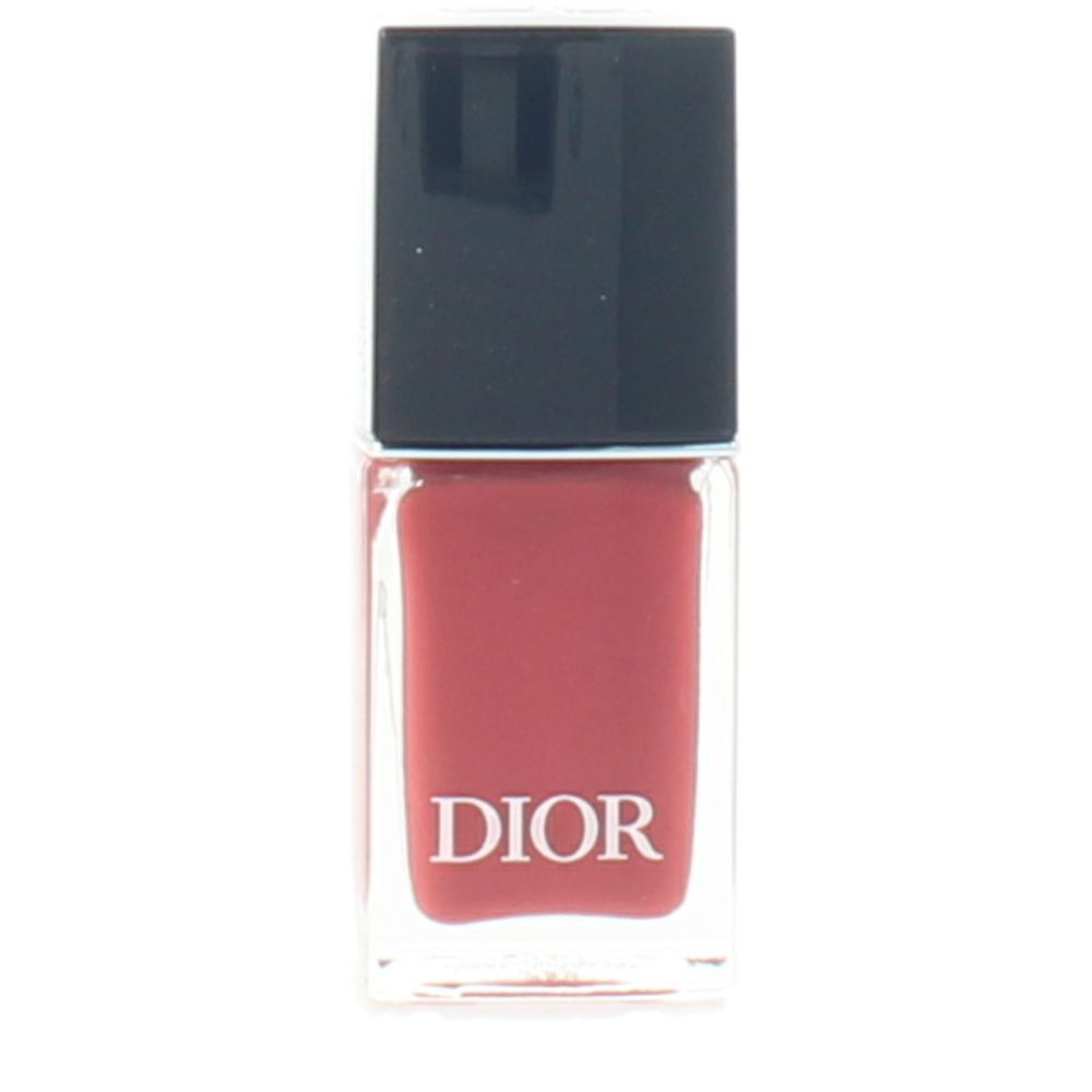 10 ml brown gel‑effect nail lacquer with flat rounded brush, high‑shine finish
