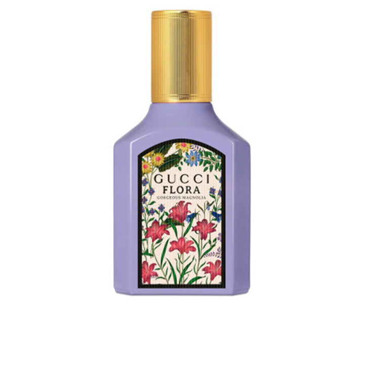 30 ml clear bottle with pale floral eau de parfum; magnolia-inspired label