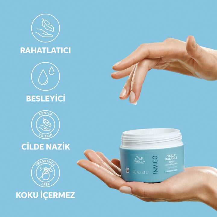 150 ml tube of fragrance‑free soothing scalp mask, creamy white texture