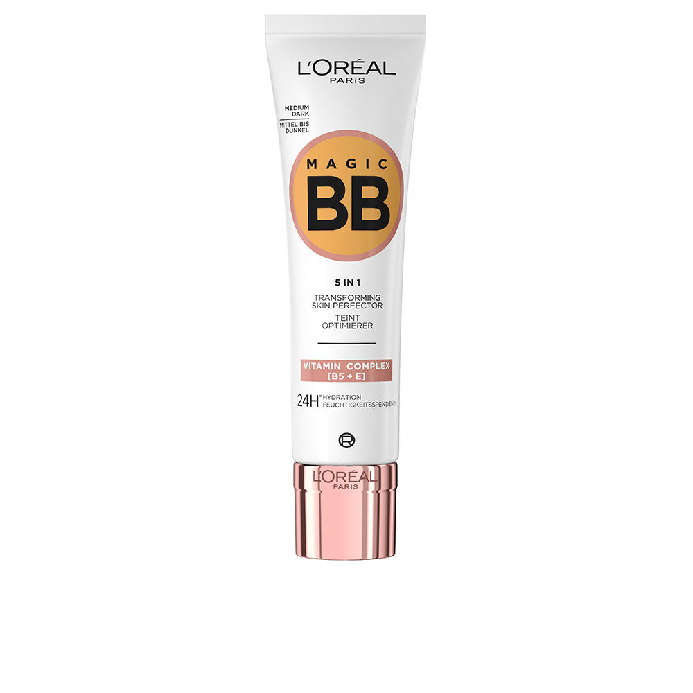 30 ml tube of medium dark tinted BB cream SPF 10, lightweight finish