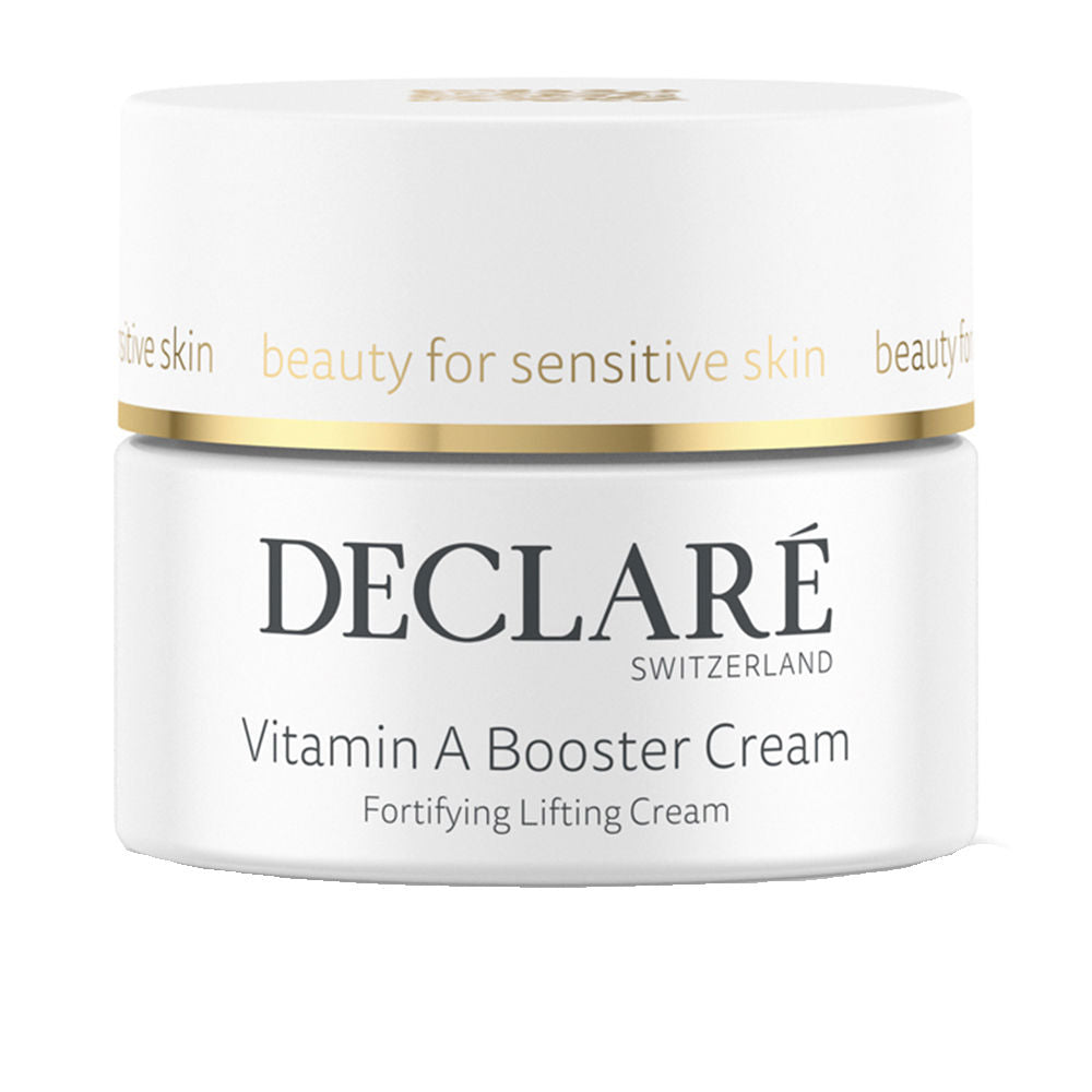 50 ml jar of lightweight Vitamin A face cream, neutral ivory texture