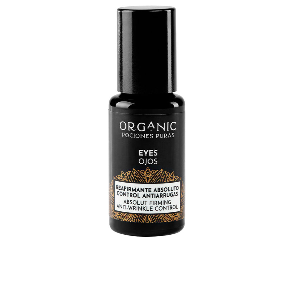 15 ml silver-capped roll-on eye serum bottle with clear fluid