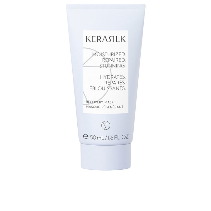 Tube of biomimetic silk repair hair mask, 50 ml, creamy texture
