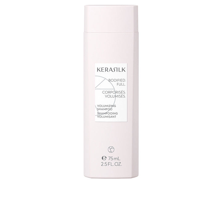 75 ml light-blue volumising shampoo bottle, biomimetic silk and blue lotus