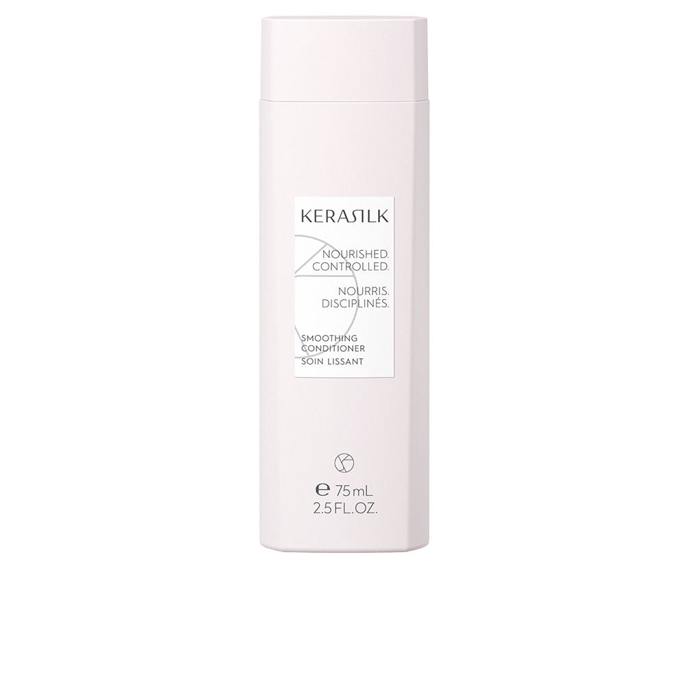 75 ml white conditioner bottle, biomimetic silk and shea label, recyclable pack