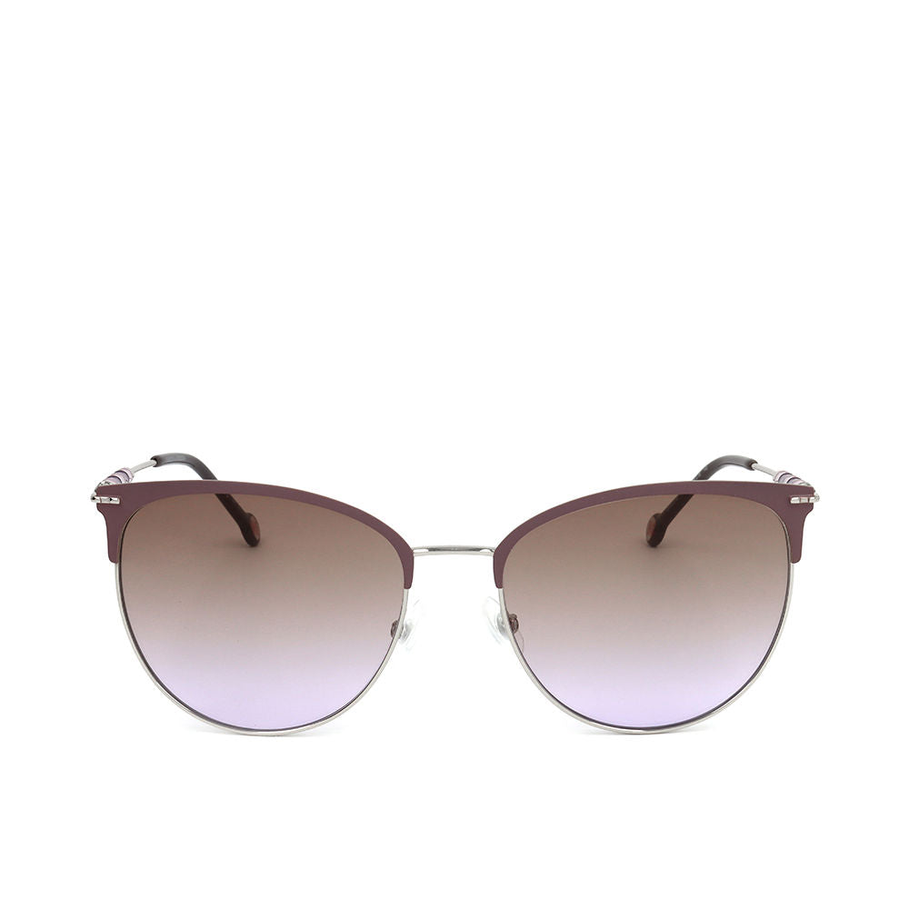 Lilac and silver round sunglasses with brown‑violet lenses, 58 mm, 145 mm temples