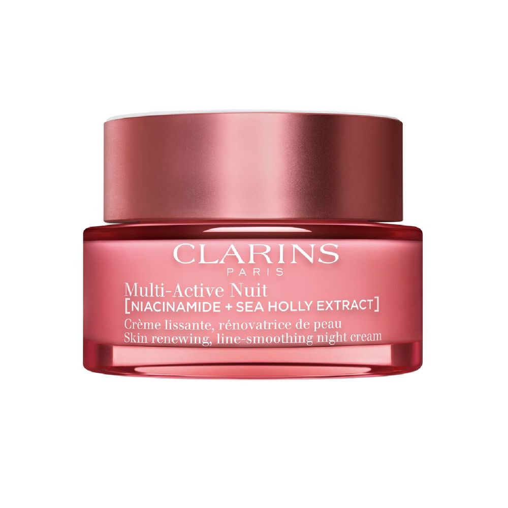 50 ml jar of night renewal cream; niacinamide, peptide and marine extract formulation
