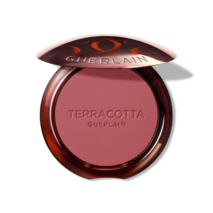 Mini Terracotta powder blush compact, shade 03 rose, finely milled powder
