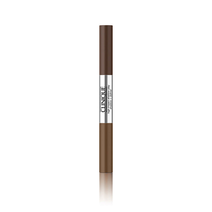 Dual-ended eye shadow stick with satin cream and powder ends, 4 ml, green tone