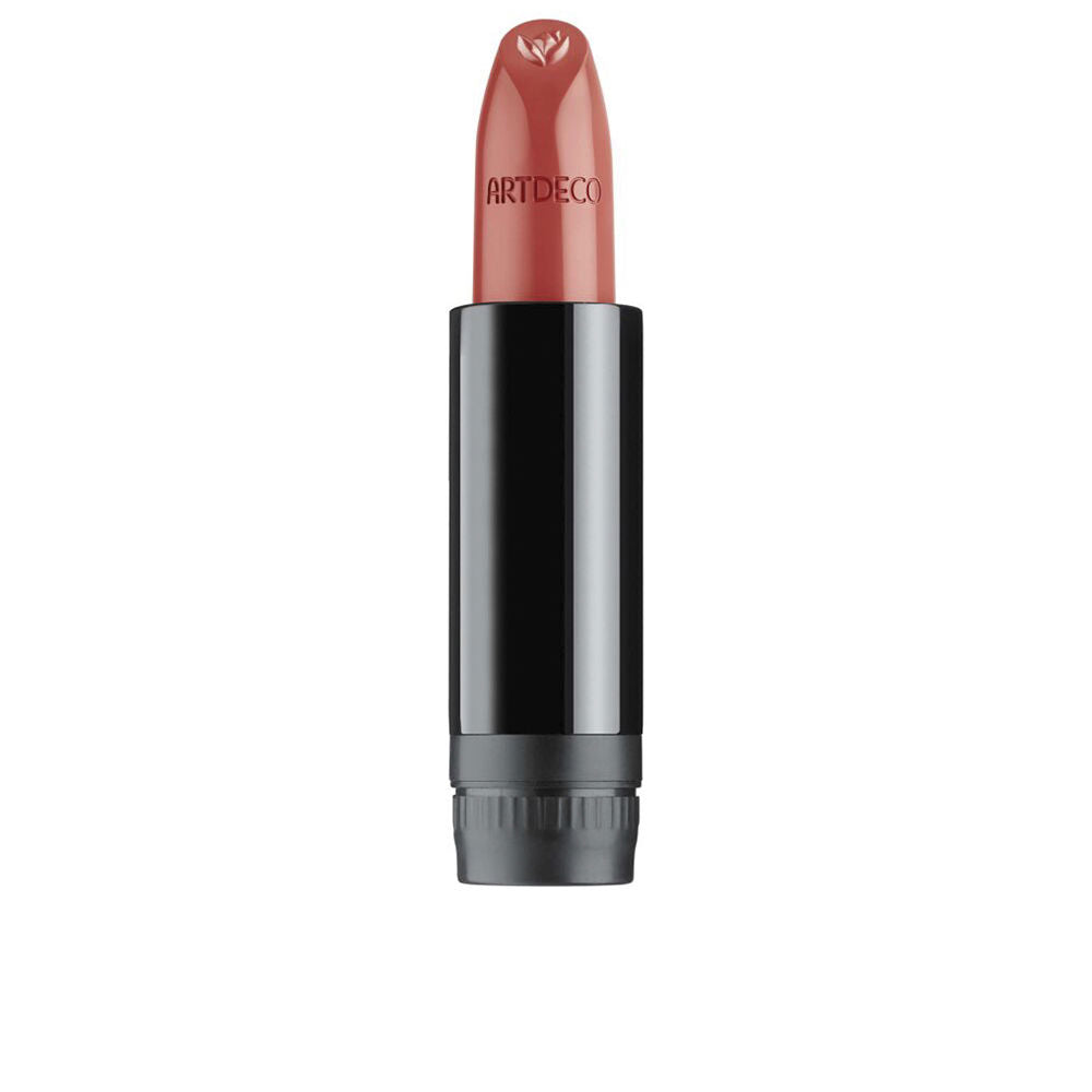 4 g creamy refill lipstick in warm pink-brown shade, refill format