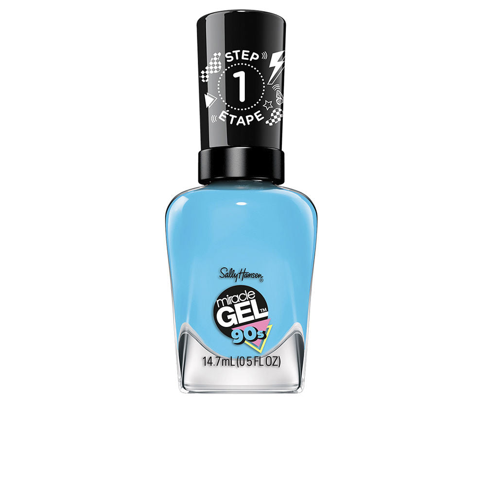 Bottle of vivid turquoise gel-effect nail polish, 14.7 ml, glossy finish