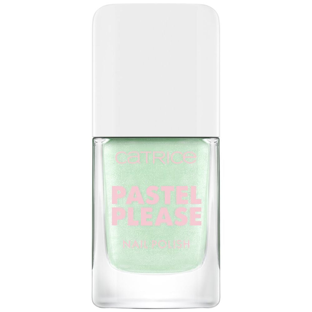 Bottle of pastel mint nail polish, cream finish, 10.5 ml, Unisex