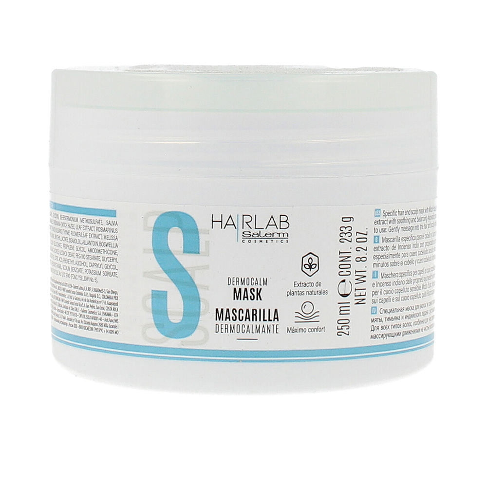 Tube of Dermocalm hydrating repair hair mask, 250 ml, for dry damaged hair