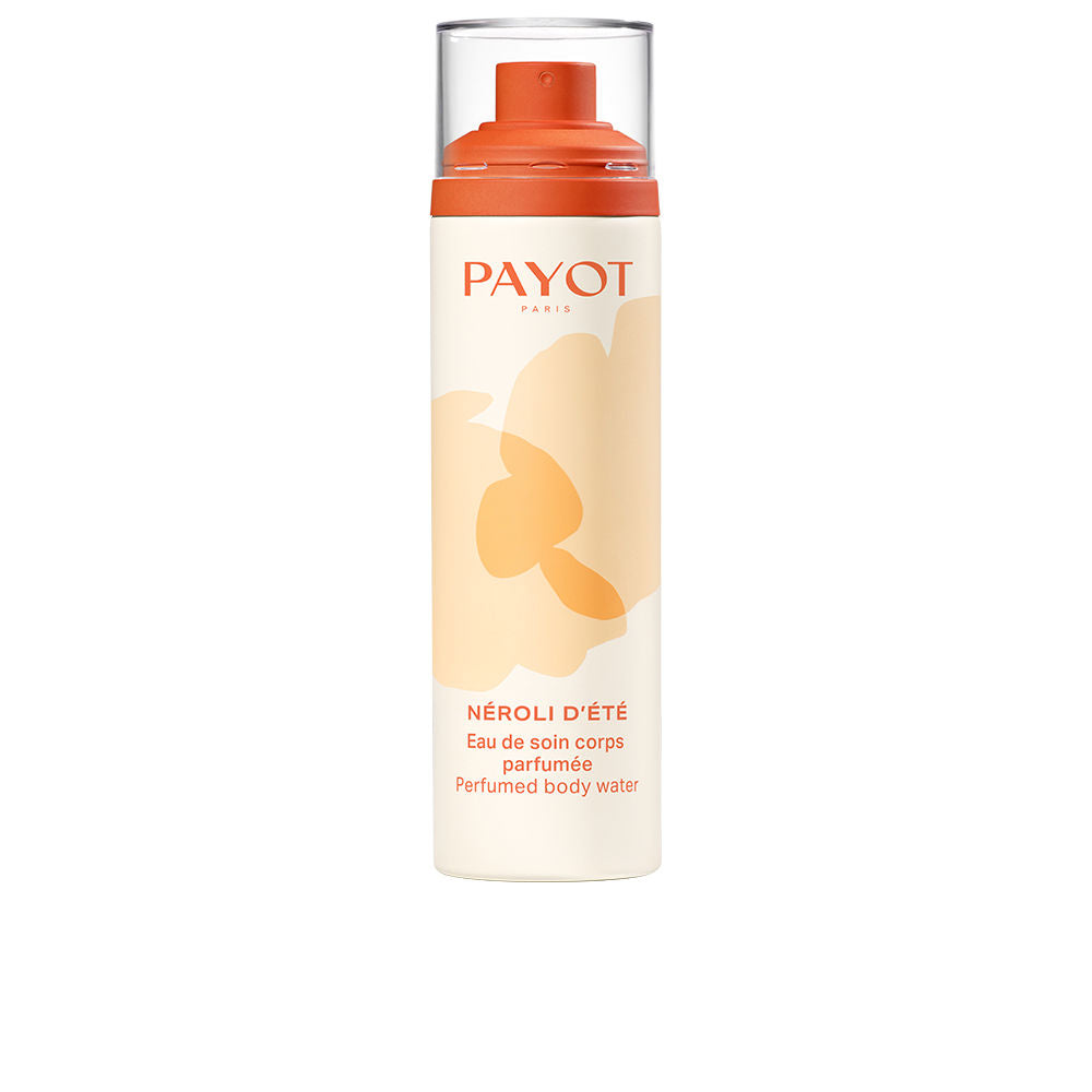 Clear bottle of Payot Néroli d'Été scented water with floral notes